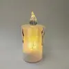 Luz de vela electrónica LED Vela Lágrimas transparentes cera de té pequeña luz atmosférica romántica ins decoración navideña regalo