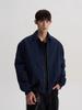 Chaqueta de aviador de solapa retro estilo americano de color sólido, abrigo de béisbol para hombre, abrigo corto informal de primavera y otoño a la moda.