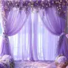 Arco de Boda Estilo Francés, Cortinas de Boda, Gasa de Malla, Decoración de Lugar de Fiesta de Boda al Aire Libre, Gasa Decorativa