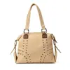 Bolso de mano retro con remaches nuevo 2026, gran capacidad, bolso tote de moda para mujer, bolso de hombro, adecuado para ir al trabajo, con un diseño tridimensional