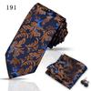 Corbata de alta gama para negocios, pañuelo de bolsillo, 3 piezas, regalo para hombre, vestido de boda, corbata de poliéster de seda, corbata de traje