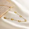 Acero de Titanio Múltiples Arcos de Triunfo Dorados Cadena para Clavícula de Celebridad Cibernética Lujo Ligero de Alto Grado Oro de 18K Combinación Perfecta Moda Estilo para Mujer
