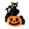 Flor de zapato de Halloween Hebilla de zapato fantasma Accesorios para zapatos con agujeros de Halloween Accesorios de pegamento suave de PVC Accesorios Croc Transfronterizo
