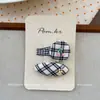 Nuevo Pinza de Pelo de Perlas a Cuadros Linda para Niñas, Pinza de Pelo Infantil para Cabello Roto y Flequillo, Pinza Lateral de Esponja
