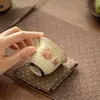 Taza de Té de Porcelana Azul y Blanca de Cerámica Jingdezhen, Juego de Té Kung Fu, Taza de Maestro, Taza de Invitado, Borde con Forma de Flor, Taza de Degustación Estilo Antiguo, Juego de Té