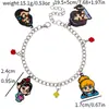 Pulseira de Anime Cartoon Moda Transfronteiriça Pulseira Criativa da Princesa Congelada Pulseira com Pingente de Gota de Óleo de Liga Joias