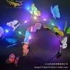 Faixa de Cabelo Luminosa LED de Borboleta Amazon, Guirlanda, Adorno de Cabeça, Acessórios de Cabelo para Noiva, Faixa de Cabelo de Borboleta, Festa, Casamento, Natal