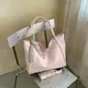 Bolsa tote grande de cor sólida minimalista estilo coreano para mulheres, nova moda de verão 2026, bolsa de ombro para o dia a dia