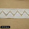 Em Estoque Geométrico Oco Solúvel em Água Renda de Seda de Leite Acessórios de Vestido da Moda Renda Bordada Feminina Acessórios de Renda