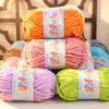Ovillo de hilo de hielo fino, terciopelo dorado, muñecas tejidas a mano, suéteres DIY, pantuflas de ganchillo, cojines, bufandas de punto, ovillo de hilo suave