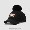 Chapéus de Bebê Quentes Japoneses e Coreanos Outono e Inverno Pelúcia Bonés de Baseball Infantis Tendência Letra Sorte Bonés de Baseball Comércio Exterior