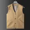 Chaleco de Mezclilla para Hombre Tallas Grandes Top sin Mangas Talla Grande Chaleco Coreano de Moda Chaleco de Motociclista