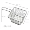 Red para freír de acero inoxidable 304, Cesta para freír doméstica, Colador para snacks de cocina, Cesta para escurrir aceite para papas fritas, Nuggets de pollo, Utensilio de cocina, Colador