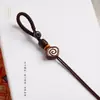 Nuevo llavero tejido a mano estilo chino estilo Xizang, artículo decorativo, cadena para teléfono, accesorio colgante para bolso semiacabado