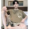 Pijama de Manga Corta Dibujo Animado Xiaoxin Verano Tacto Algodón Ropa de Casa Niños Estampado Moderno Juvenil Talla Grande Traje