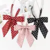 Pajarita de Lunares Estilo Escolar Japonés con Mango Largo, Accesorio para Camisa de Uniforme de Chicas JK Traje de Marinero