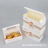Caixas Descartáveis para Lanches de Fast Food, Caixas Personalizadas para Embalagem de Takeaway de Bolo de Ovo Frito, Caixas de Papel com Janela, Fundo com Gancho e Tampa Flip-Top