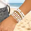 Moda Europeia e Americana Estilo Boêmio Pulseira Criativa Praia Multicamadas Empilhadas Artesanal Vidro Lampwork Contas Pulseira de Contas Atacado
