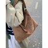 Bolsa de Axila de Felpa Vintage de Gamuza de Nicho Otoño e Invierno para Mujer Nueva 2024 Bolso Tote Simple de Gran Capacidad Bolso de Hombro