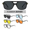 Gafas de Sol Aviador de Doble Barra de Moda Europea y Americana para Hombre para Conducir y Gafas de Sol para Conducir Marco Cuadrado Moderno Gafas para Miopía para Mujer