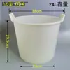 Cubo gris para obra, cubo de plástico reforzado, tamaño extragrande, cubo de agua de plástico duradero, cubo para cemento para renovación, cubo irrompible para mortero