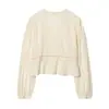 Roupas Femininas Transfronteiriças Novidades Primavera 2026 Estilo Europeu e Americano Moda Elegante Gola V Bordada Estilo Romântico Camisa 8741253