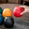 Gato de la Suerte Cerámico Tetera Creativa Grande y Pequeña Olla para Almacenar Té Negro Gres Sellada Olla a Prueba de Humedad Estilo Chino Tetera Pequeña