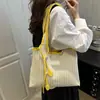 Bolsa Tote para Mujer Verano 2025 Nicho Rayada Simple Moda Casual Minimalista Bolso de Mano de Nicho Bolso de Hombro