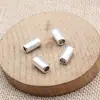 11X5.7X5.7Mm 1g Plata Antigua Brillante Tubo Cilíndrico Cuentas Cuentas con Agujero Grande Cuentas Espaciadoras
