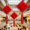 Colgante de Nudo Chino 2026 para Sala de Estar, Nueva Decoración Colgante de Lujo Extra Grande con Señal de Fortuna Roja para Entrada, Decoración de Año Nuevo