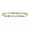 Pulsera de Diamantes de una Sola Fila Versátil y Elegante para Mujer, Presentando un Diseño de Cobre de Alta Gama con un Tacto Lujoso, Perfecta como Regalo de Pareja, Completamente Adornada con Diamantes, un Accesorio Elegante