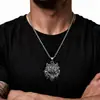 Colar personalidade retrô estilo cruzado quente luxo leve nicho design único pingente de cabeça de lobo gargantilha acessórios de alta qualidade para mulheres