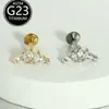 Stud para Hélice de Orelha F136 Titânio Novo Popular Zircônia Lábio Interno 6-10mm Stud para Osso da Orelha Joia de Piercing Versátil da Moda em Estoque