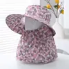 Sombrero de Sol Protector Solar para Mujeres que Trabajan en la Granja en Verano, Sombrero de Sol de Ala Ancha para Personas de Mediana Edad y Mayores, Protección para Cara y Cuello, Sombrero Chal para Recoger Té