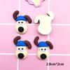 Perro Sudando Estéreo Caliente de Dibujos Animados Sombrero Azul Serie de Perros Accesorios de Goma Suave de PVC Pasador para el Cabello Agujero para Zapatos Accesorios para Tazas de Agua