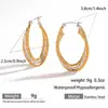 Pendientes Myya de Acero Inoxidable y Acero de Titanio Transfronterizos Europeos y Americanos Pendientes Geométricos Circulares de Combinación de Colores Joyería de Oreja Elegante y Simple