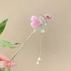 Pasador de Flor para Mujer, Pasador de Nuevo Estilo Chino de Alta Gama, Pasador de Estilo Antiguo, Pasador de Perlas con Borla