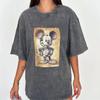 Camiseta de manga corta lavada de comercio exterior de AliExpress, marca de tendencia de verano, ropa holgada de algodón de media manga, camiseta de moda al por mayor
