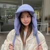 Gorro de invierno con protección para los oídos, con puntera gruesa y plumón resistente al frío para hombres y mujeres, estilo coreano, estilo celebridad de Internet, gorro tipo jersey de moda que combina con todo.