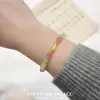 Pulsera de Peces Dorados con Cuentas de Colores Dopamina Nueva de Primavera y Verano, Sencilla, Dulce, Linda y Favorecedora para el Cutis, Joyería de Amistad para Mujeres