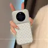 Adecuado para funda de teléfono Huawei Mate 80 Pro/Mate 70, caricatura femenina con soporte, oso de lunares azules