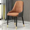 Cadeira de jantar nórdica de luxo leve, mesa e cadeiras de jantar de hotel minimalistas modernas, banqueta de maquiagem para uso doméstico com encosto, cadeira de escritório para mesa de computador