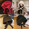 Nuevo Gorro de Felpa Tejido 2025 Estilo Coreano para Circunferencia de Cabeza Grande Gorro de Lana Cálido de Felpa para Mujer para Ciclismo para Prevenir el Frío y Hacer la Cara Más Pequeña