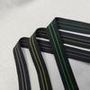Poliéster Rayas Verdes Banda Elástica Negra Alta Elasticidad Accesorio para Equipo de Protección Cinta de Tejido Alta Elasticidad