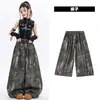 Ropa de hip-hop para niñas de jazz, atuendos de baile modernos y geniales para espectáculos infantiles, disfraces de moda para actuaciones callejeras de niñas