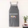Delantal de Algodón Estilo Nuevo para Mujer Transpirable Hogar Cocina Cocinar Anti-Manchas Aceite Moderno Ropa de Trabajo para Hombre Tirante en la Espalda Cintura