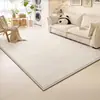 Tapete para Sala de Estar, Cor Creme, Liso, Lavável, Limpável com Pano, Sofá, Quarto, Luxo Leve, Alta Qualidade, Tapete Doméstico, Impermeável, Resistente a Manchas