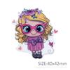 Parche de Pasador para el Cabello de Niña Animal Unicornio Fondo Blanco Acrílico Resina Plana Accesorios de Joyería DIY 1Yc35557