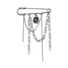 Joias de Moda Transfronteiriças Europeias e Americanas, Broche Elegante com Design de Zircônia, Alfinete Único de Estilo Minimalista, Acessório de Decoração para Terno