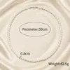 Colar de pérolas personalizado europeu e americano para homens 6/8/10mm hip hop punk colar de pérolas de vidro atacado de fábrica